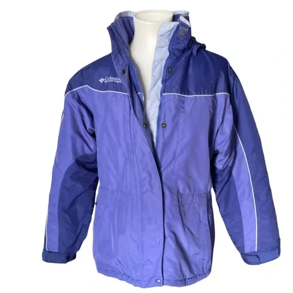 Columbia Youth Winter Snow Ski Jacket with Snap on Hood Sz 14-16